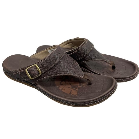 L.L. Bean Shoes Ll Bean Sandals Thong Flip Flops Buckle Tooled